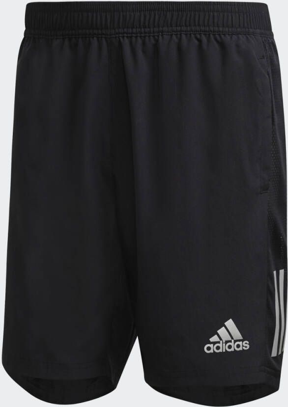 adidas own the run hardloopshort zwart/wit heren