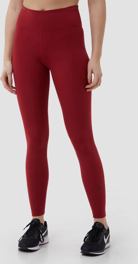 Nike Dri FIT One Legging met halfhoge taille voor dames Rood