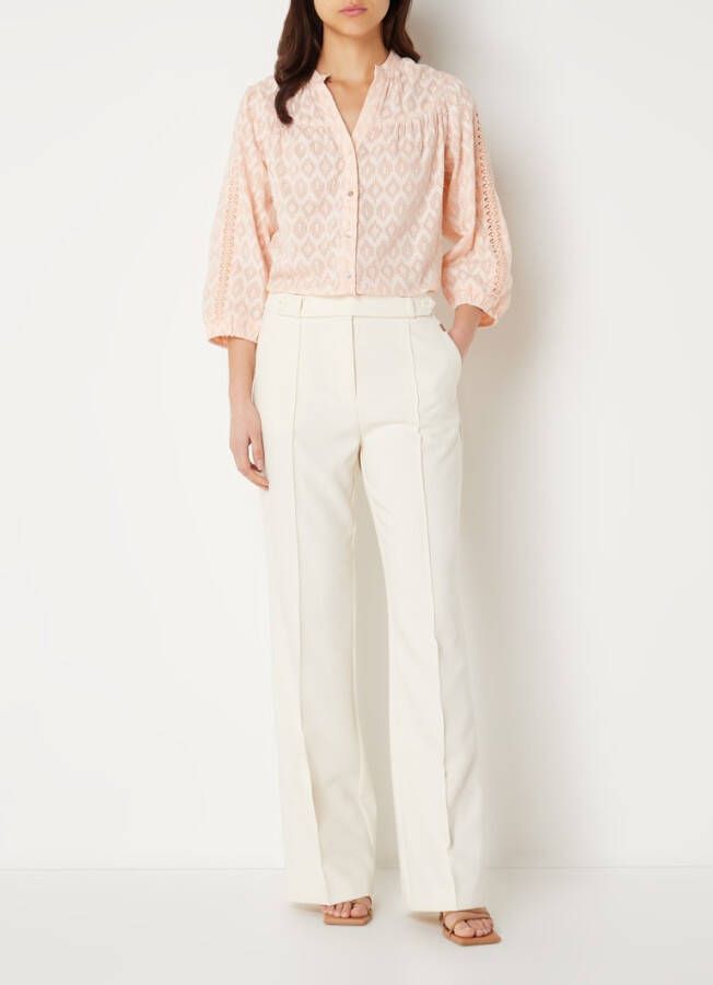 Aaiko Chantalle high waist flared fit pantalon met persplooi