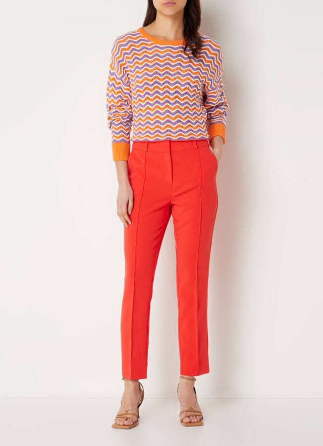 Aaiko Parene high waist slim fit pantalon met siernaad