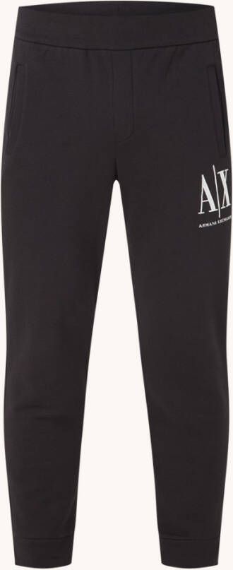 Armani Exchange Slim fit cropped joggingbroek met logoborduring
