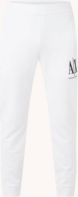 Armani Exchange Slim fit cropped joggingbroek met logoborduring