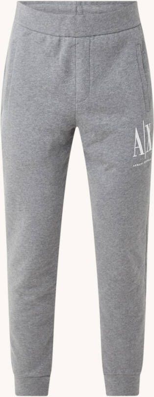Armani Exchange Slim fit cropped joggingbroek met logoborduring