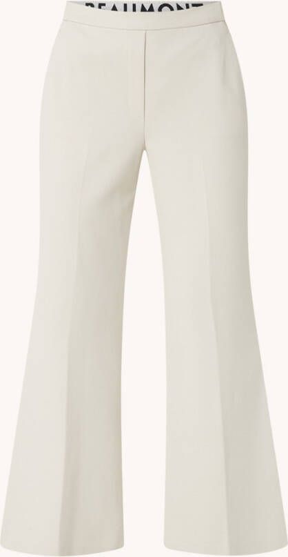 Beaumont High waist flared fit pantalon van jersey met steekzakken