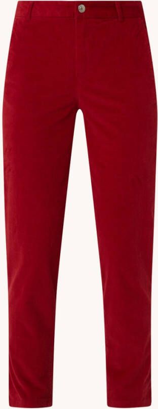 Benetton High waist slim fit cropped pantalon van corduroy