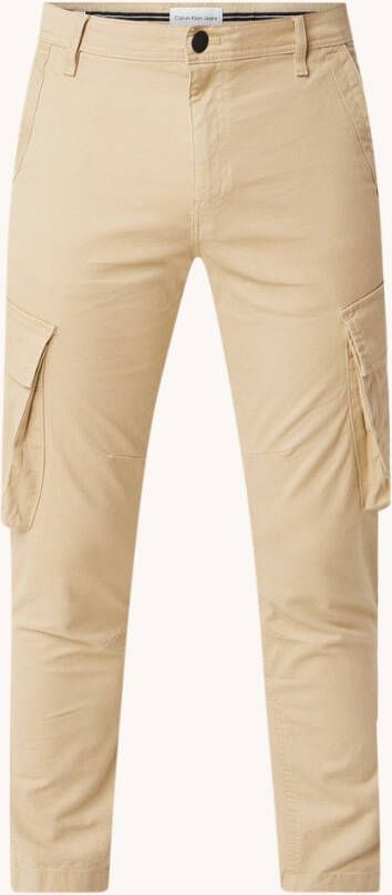 Calvin Klein Skinny fit cargobroek met logoborduring