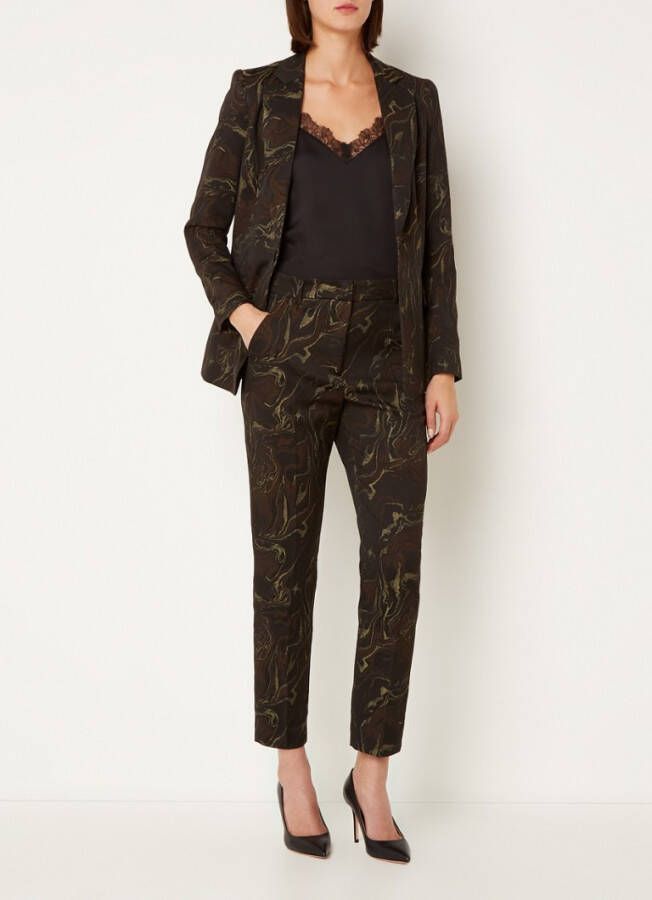 Claudia Sträter High waist slim fit pantalon met print