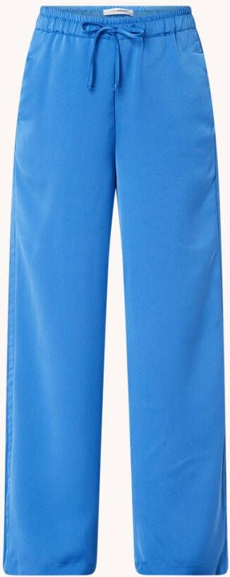 Co'Couture Eliah high waist wide fit pantalon met glanzende finish