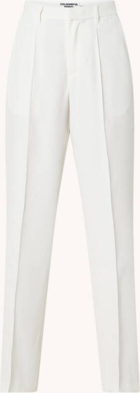 Colourful Rebel Rus high waist straight fit pantalon met persplooi