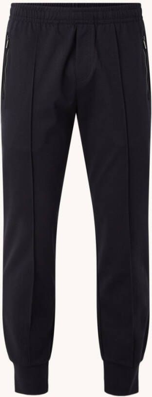Emporio Armani Tapered fit joggingbroek met persplooi