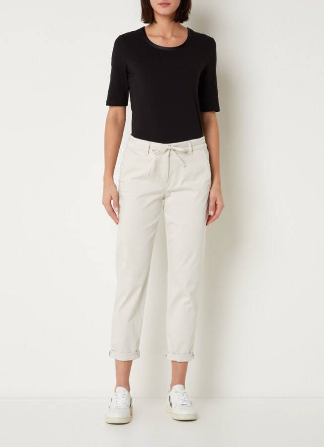 Gerry Weber High waist slim fit chino van biologisch katoen