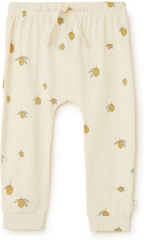 Konges Sl&#xF8, jd Lemon harembroek van bioligisch katoen met print