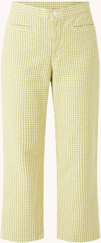Levi's Tailored high waist straight fit cropped broek met ruitdessin