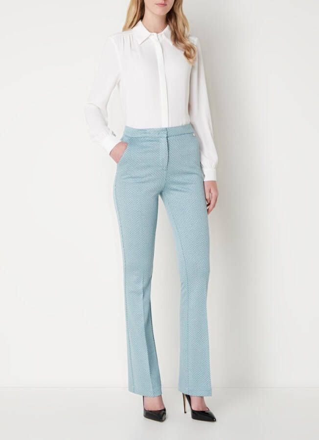 Liu Jo High waist bootcut fit pantalon met steekzakken en lurex