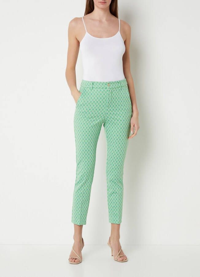Liu Jo High waist slim fit cropped pantalon met grafische print