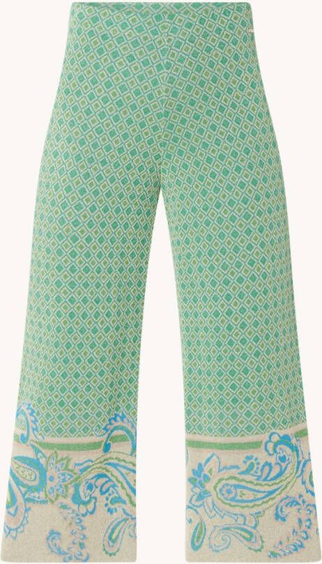 Liu Jo High waist wide fit pantalon met paisley dessin