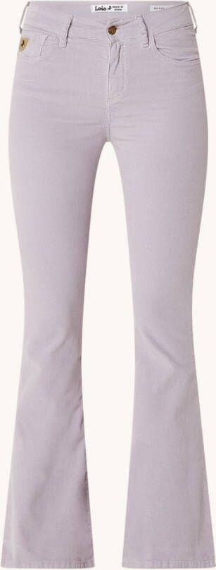 Lois Raval high waist flared fit broek van corduroy