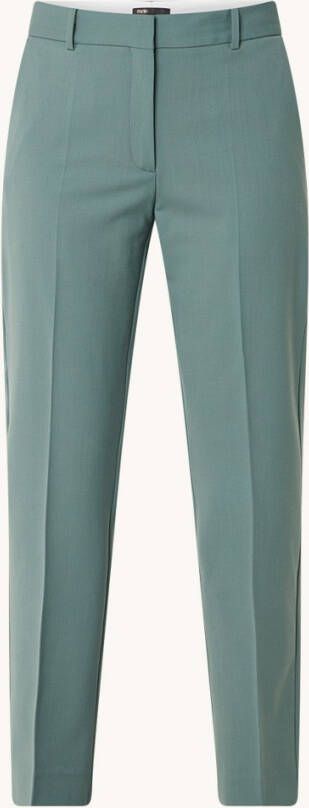 Maje Pillette high waist straight fit cropped pantalon in wolblend