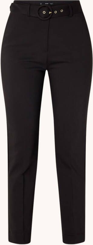 Mango Belt high waist slim fit cropped pantalon met ceintuur