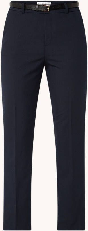 Mango Boreal high waist slim fit cropped pantalon met ceintuur