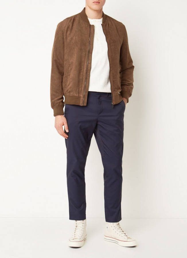 Mango Derry slim fit cropped chino met steekzakken