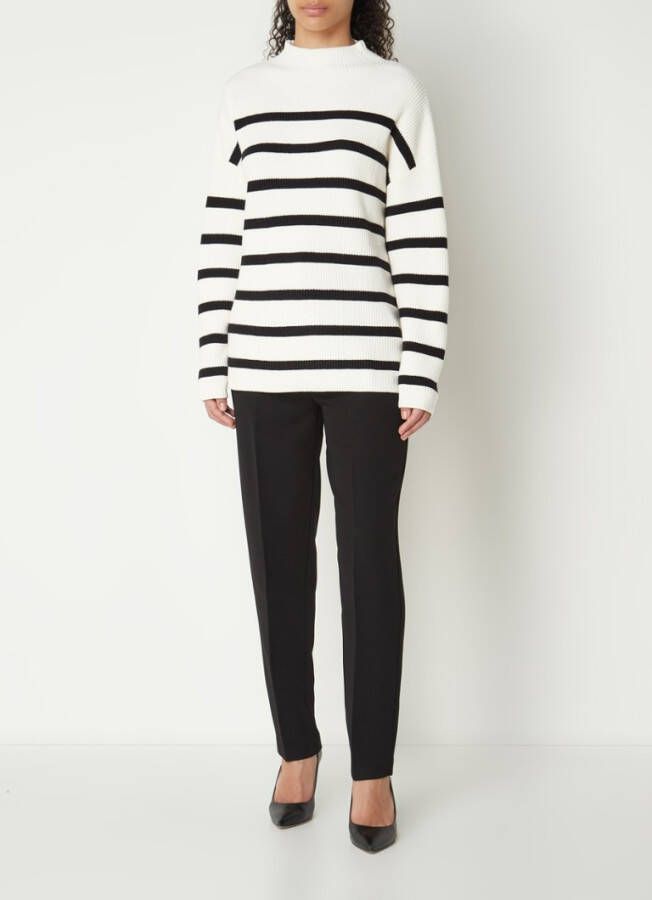 Mango Duara high waist tapered fit pantalon met sierknopen