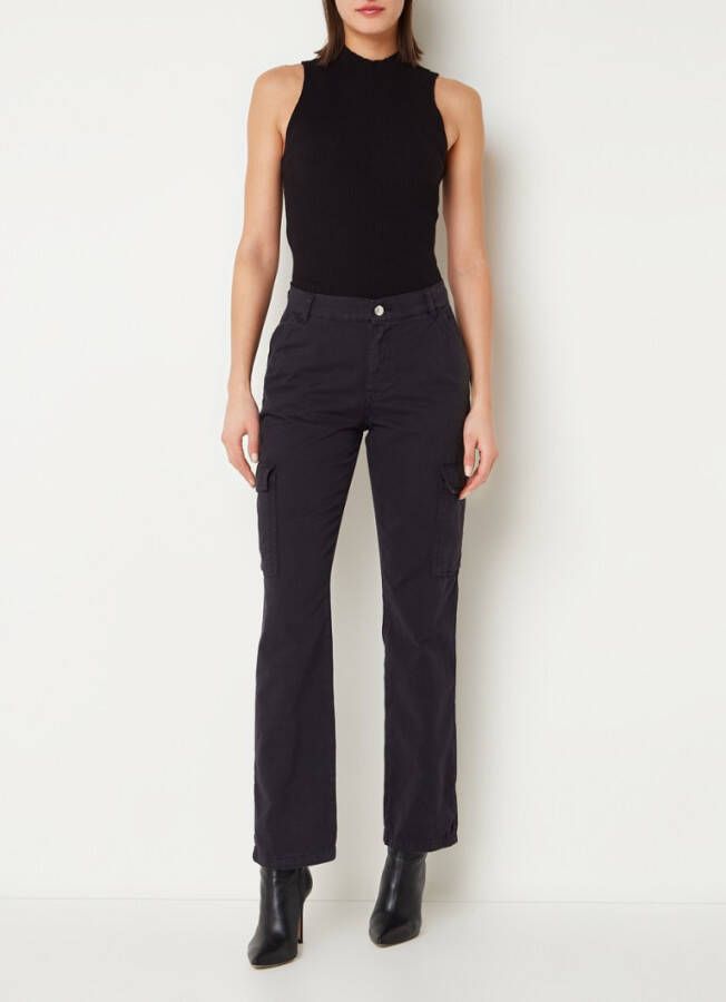 Mango Newcargo high waist straight fit cargobroek met steekzakken