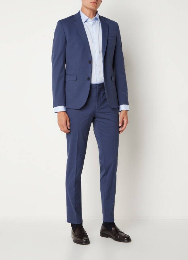 Mango Paulo super slim fit pantalon met persplooi