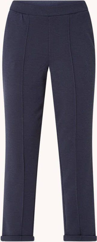 Mango Pique high waist tapered fit pantalon met steekzakken
