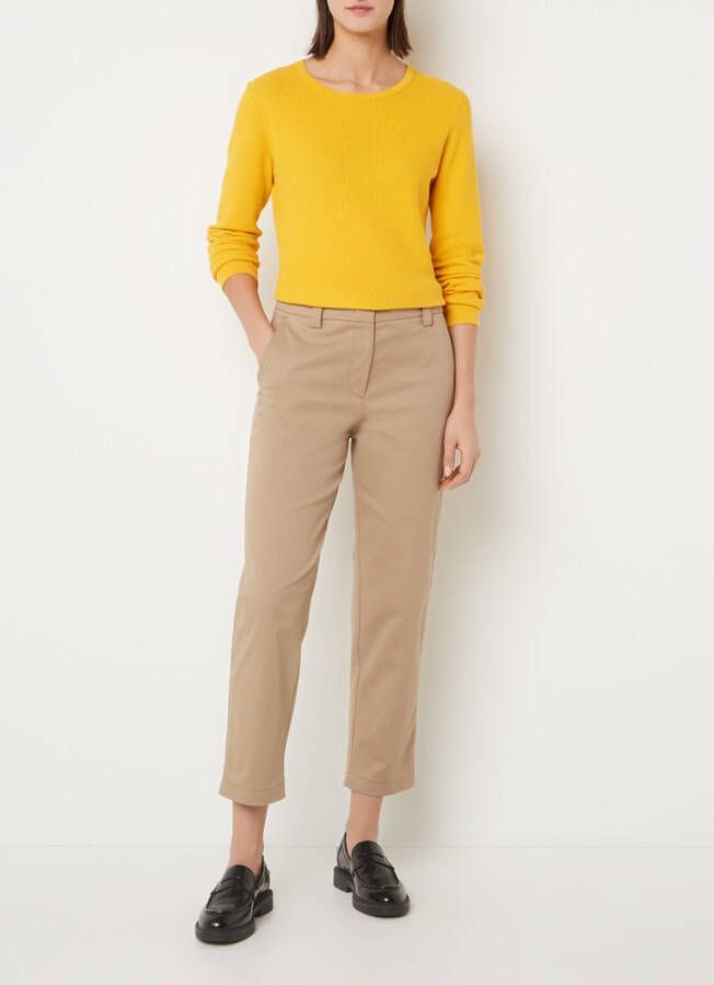 Marc O'Polo High waist straight fit cropped chino met stretch