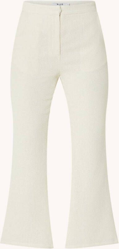 NA-KD NA KD High waist flared fit cropped pantalon met structuur