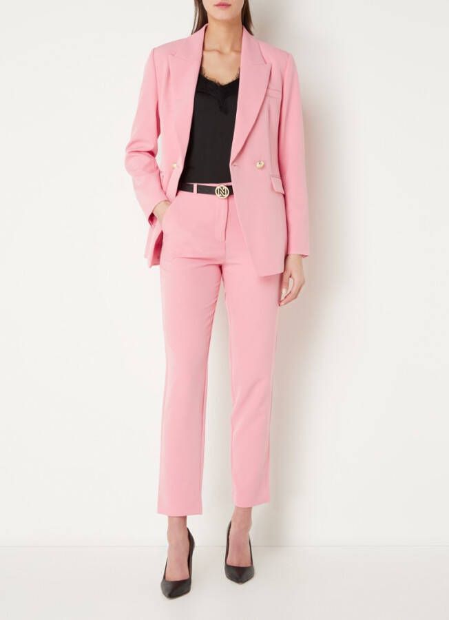 NIKKIE Niri high waist tapered fit cropped pantalon met stretch