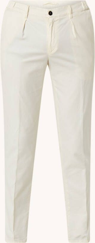 Profuomo Slim fit pantalon met plooidetail