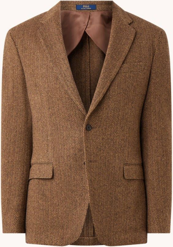 Ralph Lauren Slim fit colbert in wolblend met visgraat dessin