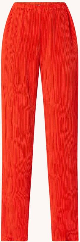 SAMS&#xD8, E SAMS&#xD8, E Fridah high waist straight fit pantalon met pliss&#xE9