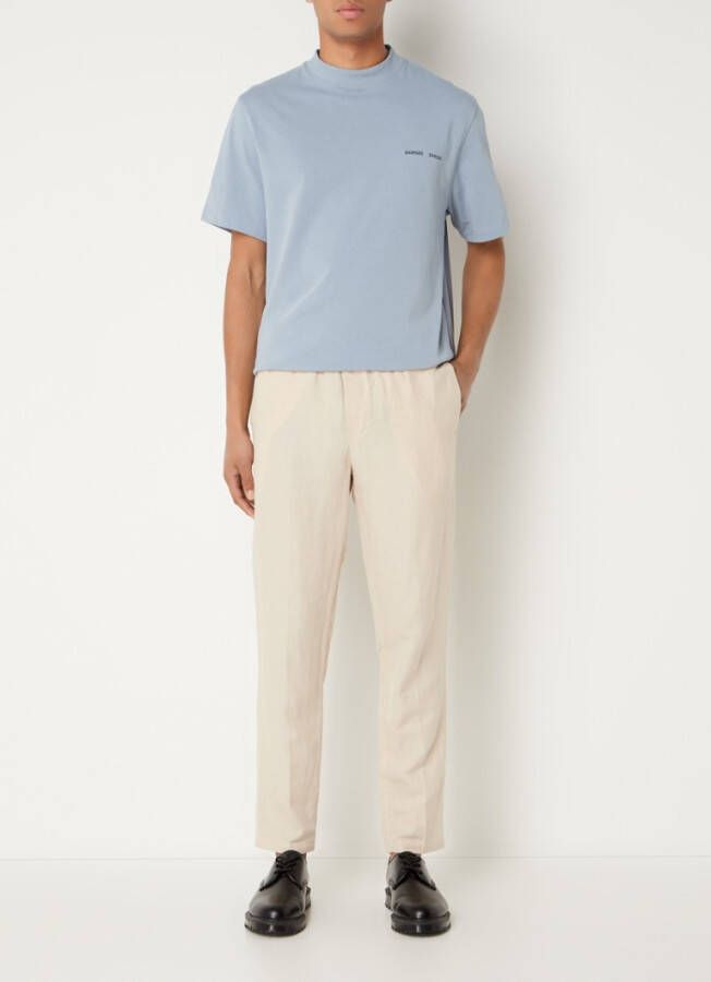 SAMSØ, E SAMSØ, E Smith slim fit pantalon in linnenblend