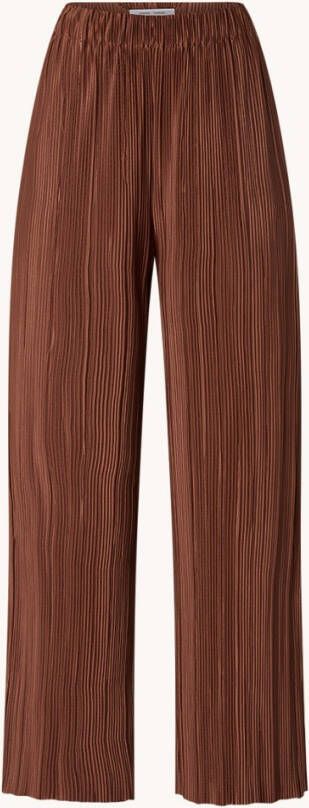 SAMS&#xD8, E SAMS&#xD8, E Uma high waist wide fit pantalon met pliss&#xE9