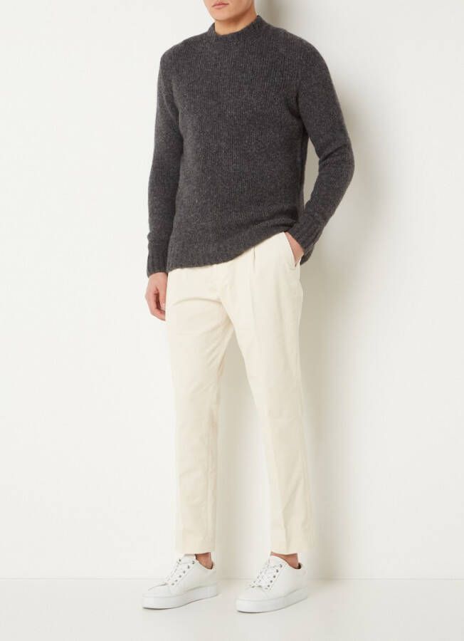 Scotch & Soda Blake straight fit cropped pantalon van corduroy met stretch
