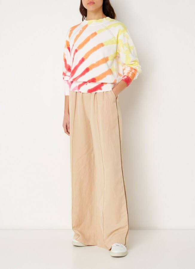 Scotch & Soda Fijngebreide pullover met tie dye dessin