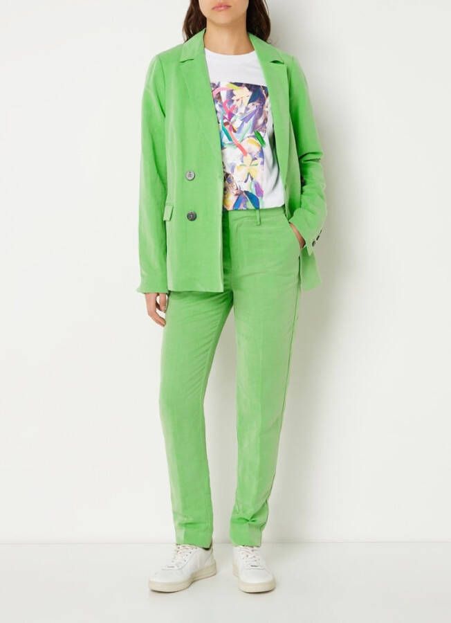 Scotch & Soda Lowry mid waist slim fit pantalon in linnenblend