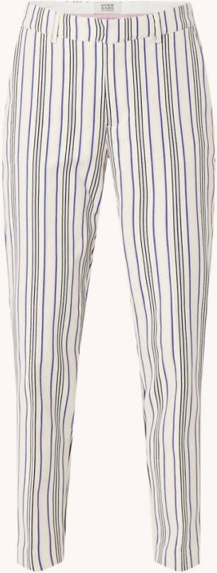 Scotch & Soda Lowry mid waist slim fit pantalon met streepprint