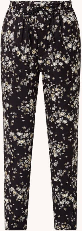 Scotch & Soda Nina mid waist tapered fit pantalon met bloemenprint