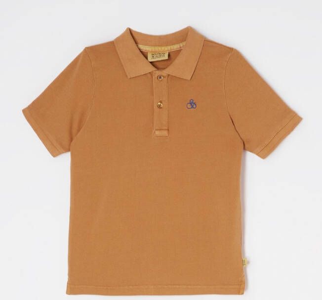 Scotch & Soda Polo van piqué, katoen met logoborduring