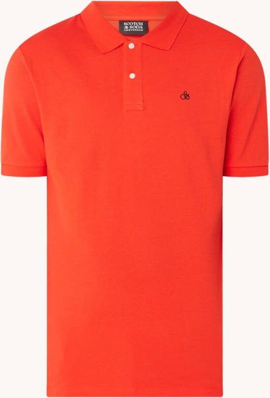 Scotch & Soda Regular fit polo van piqué, katoen met logo