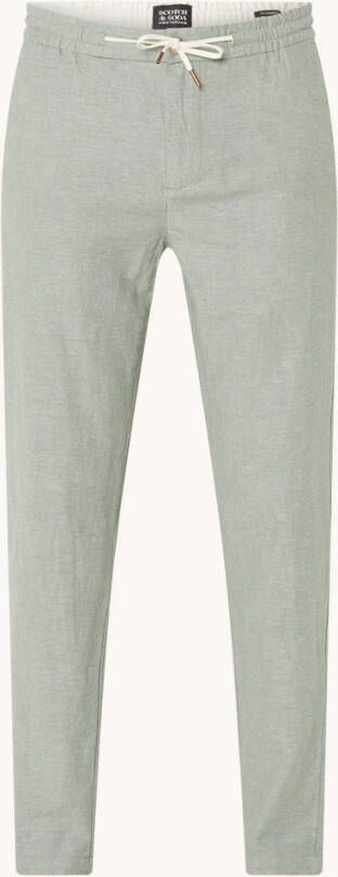Scotch & Soda Warren joggingbroek van een linnenmix met rechte pijpen