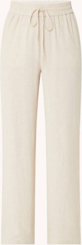 Selected Femme High waist wide fit pantalon in linnenblend
