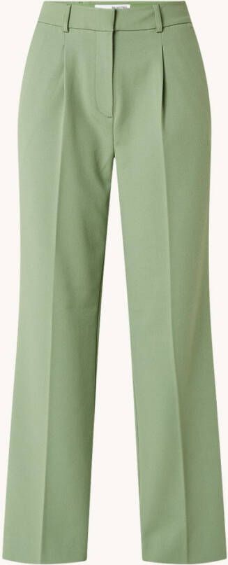 Selected Femme Myna high waist wide fit pantalon met persplooi