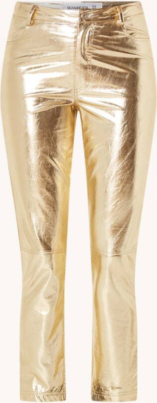 Silvian Heach Guill high waist slim fit broek van imitatieleer
