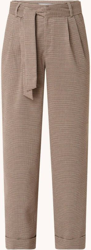 Simple Phileine high waist loose fit pantalon met strikceintuur