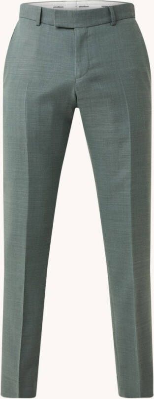 Strellson Slim fit pantalon in wolblend met microdessin